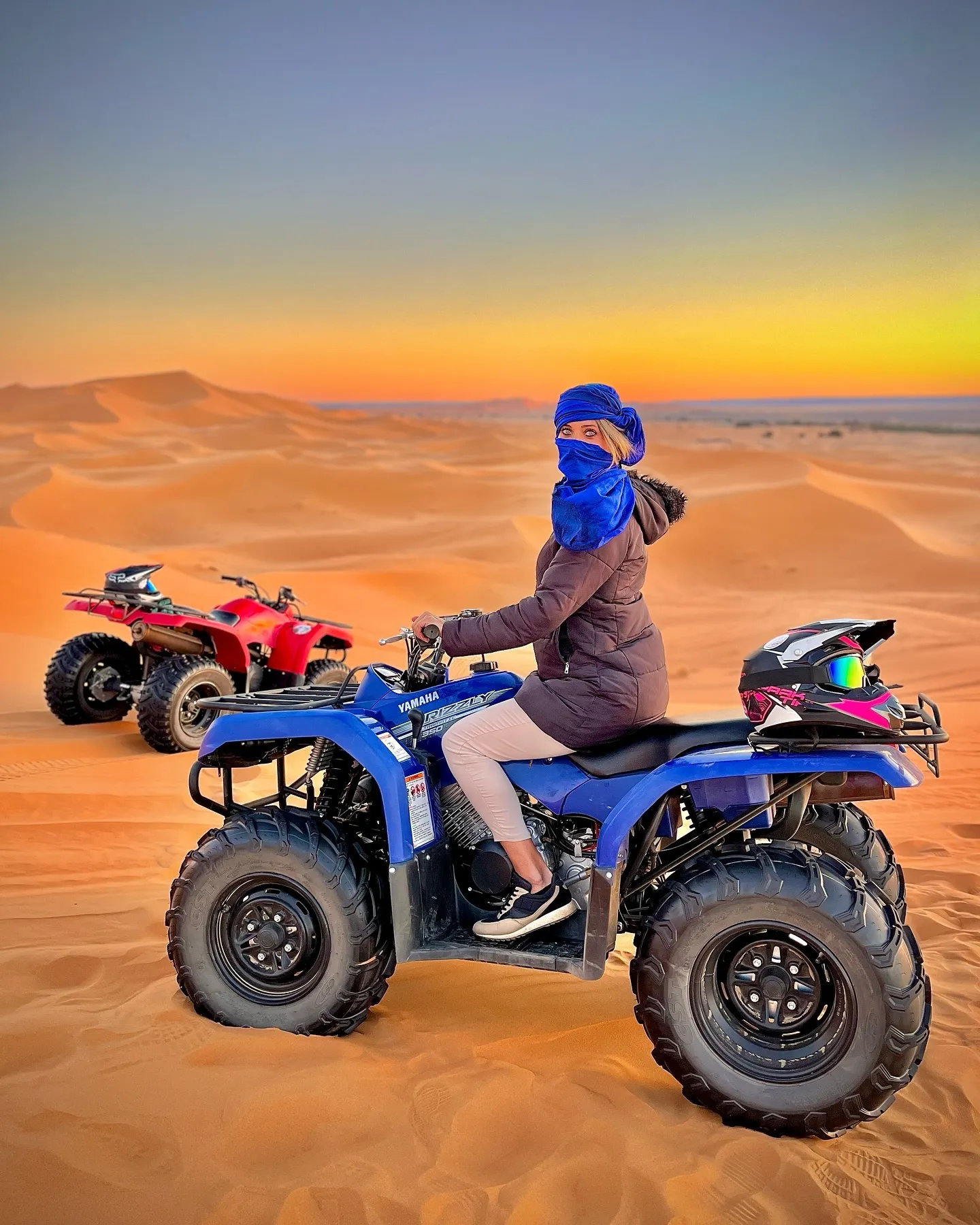 ATV ride across the Merzouga desert landscape