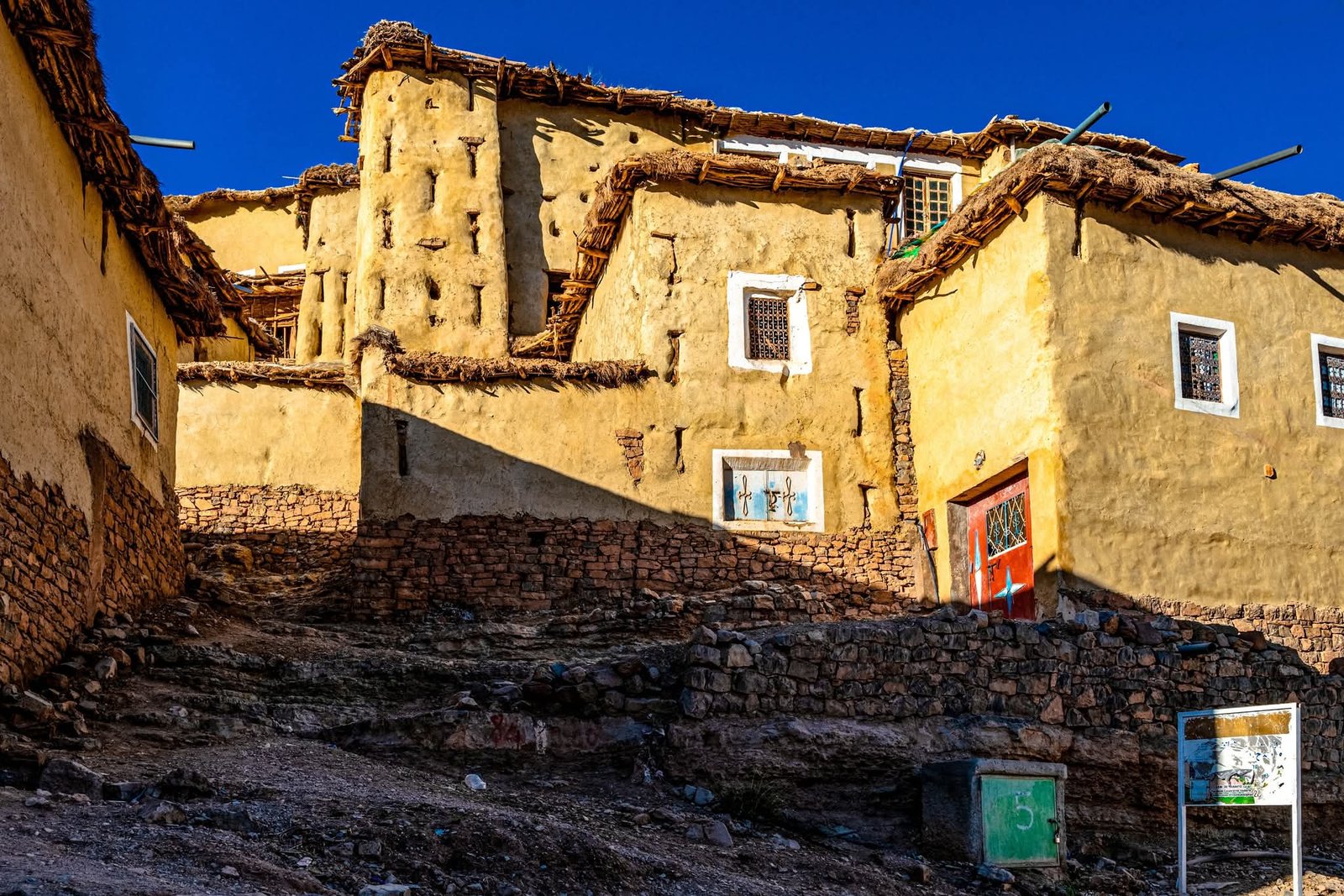 Traditional Berber village in the Atlas Mountains Morocco