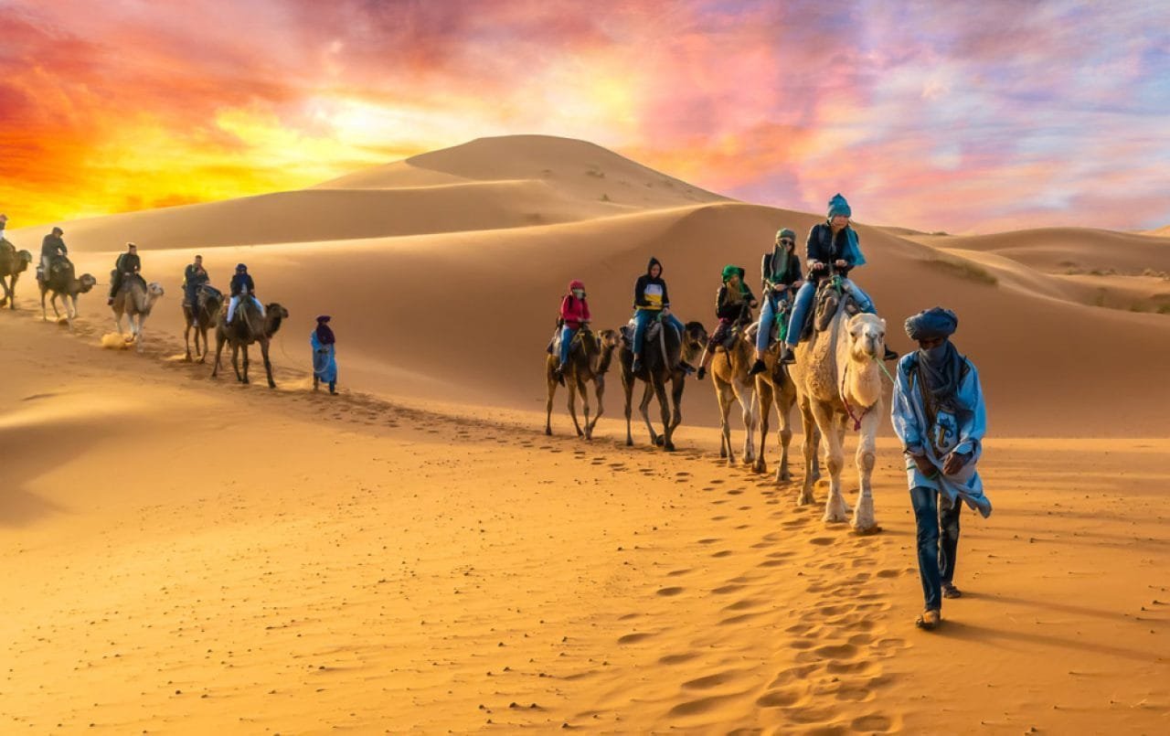 Camel ride Merzouga dunes