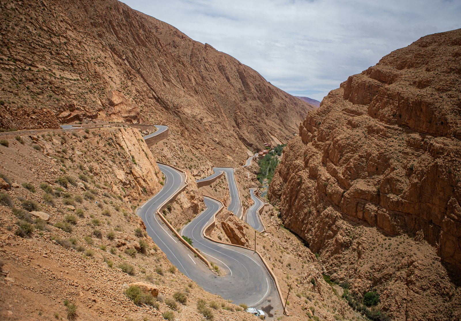 Scenic view of Dades Gorges canyon in southern Morocco