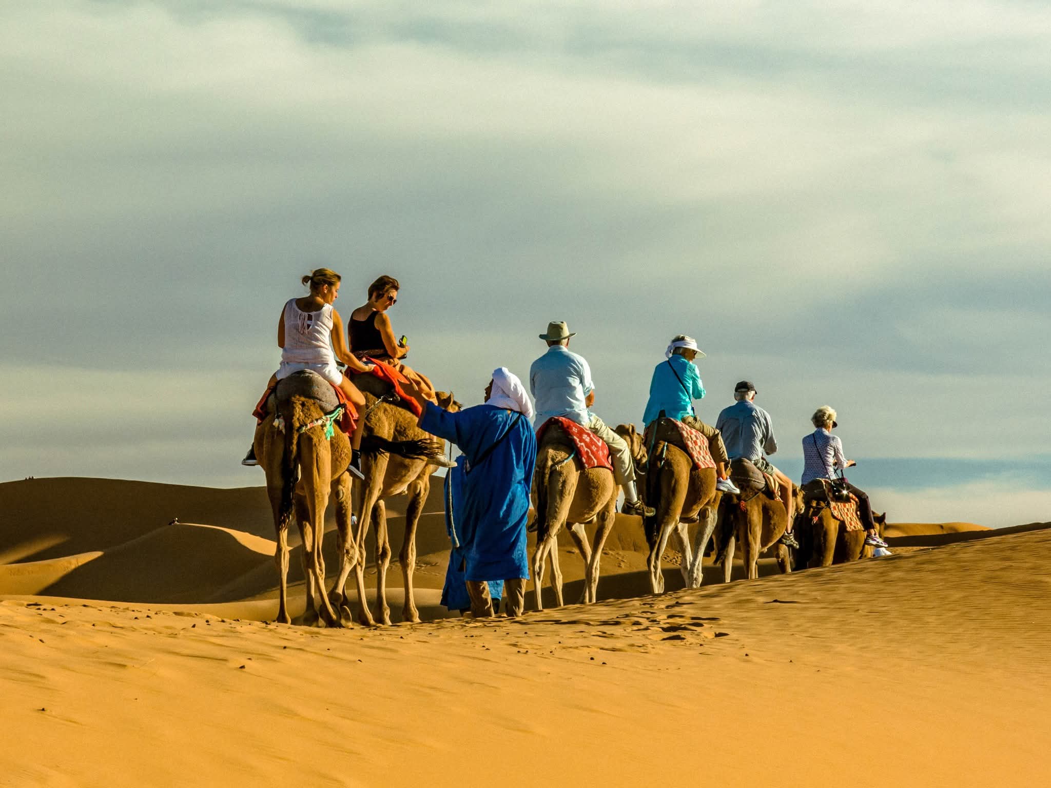 Camel ride in Sahara Desert