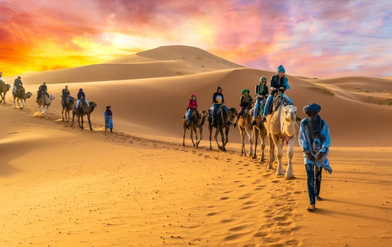 Camel ride Merzouga dunes